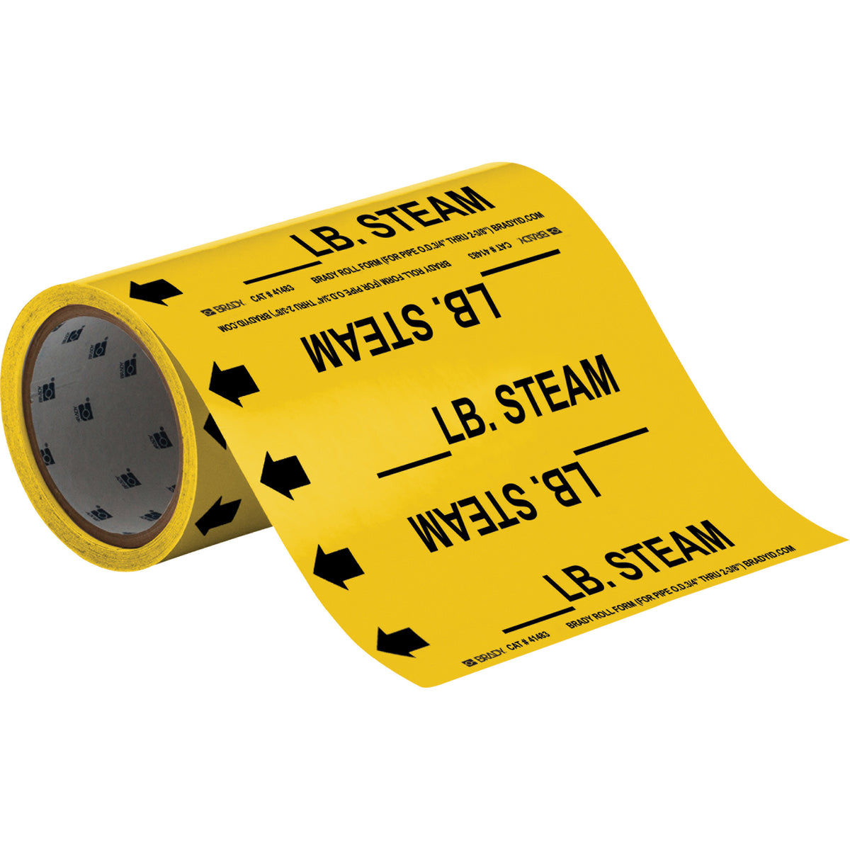 Blank ""LB. Steam"" Roll Form Pipe Markers - SAE646