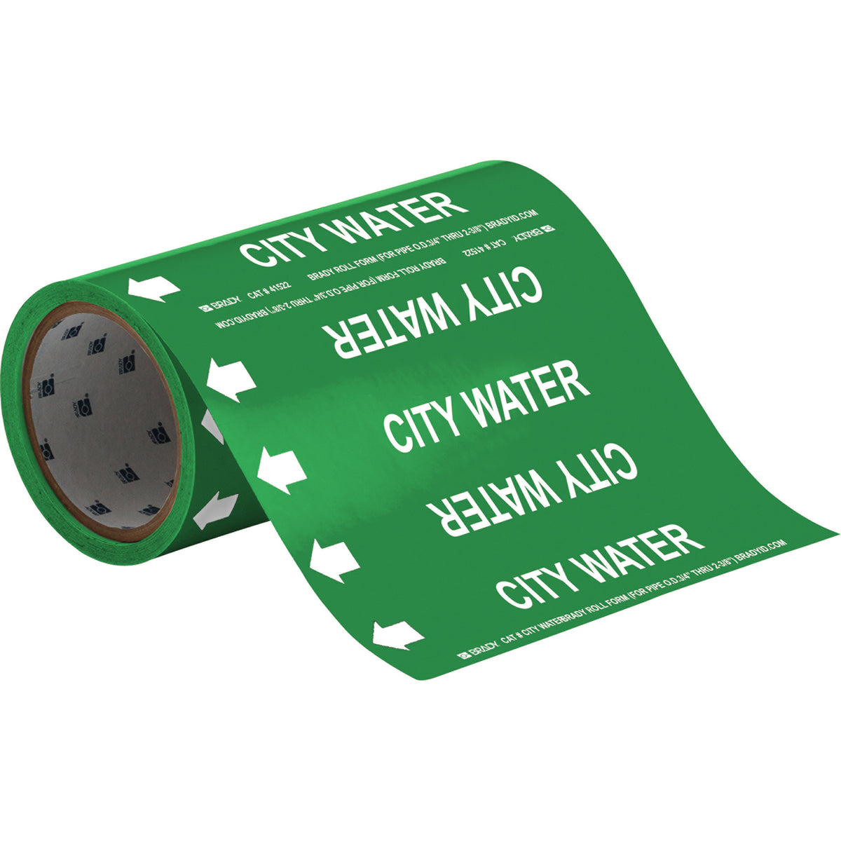 ""City Water"" Roll Form Pipe Markers - SAE689