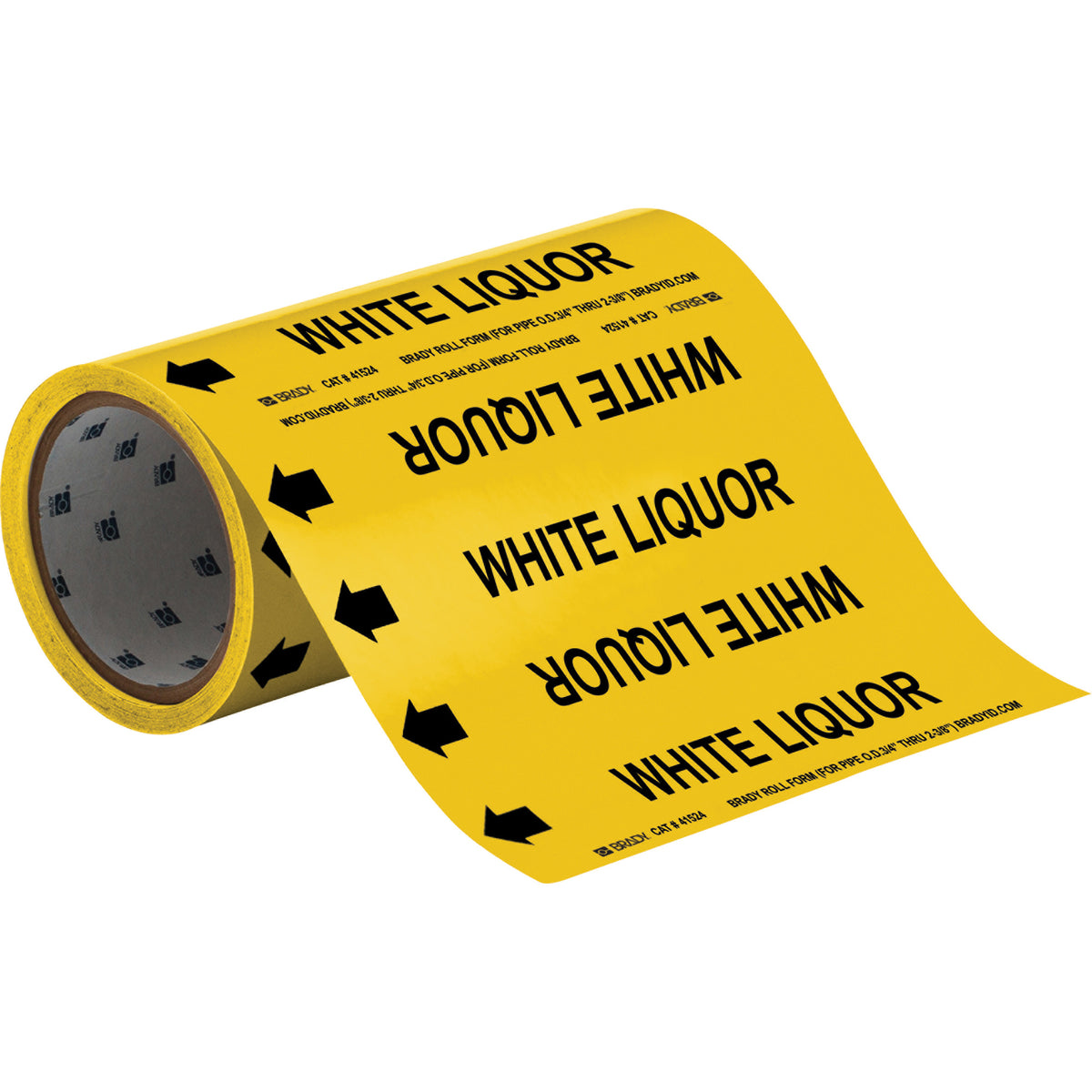 ""White Liquor"" Roll Form Pipe Marker - SAE691