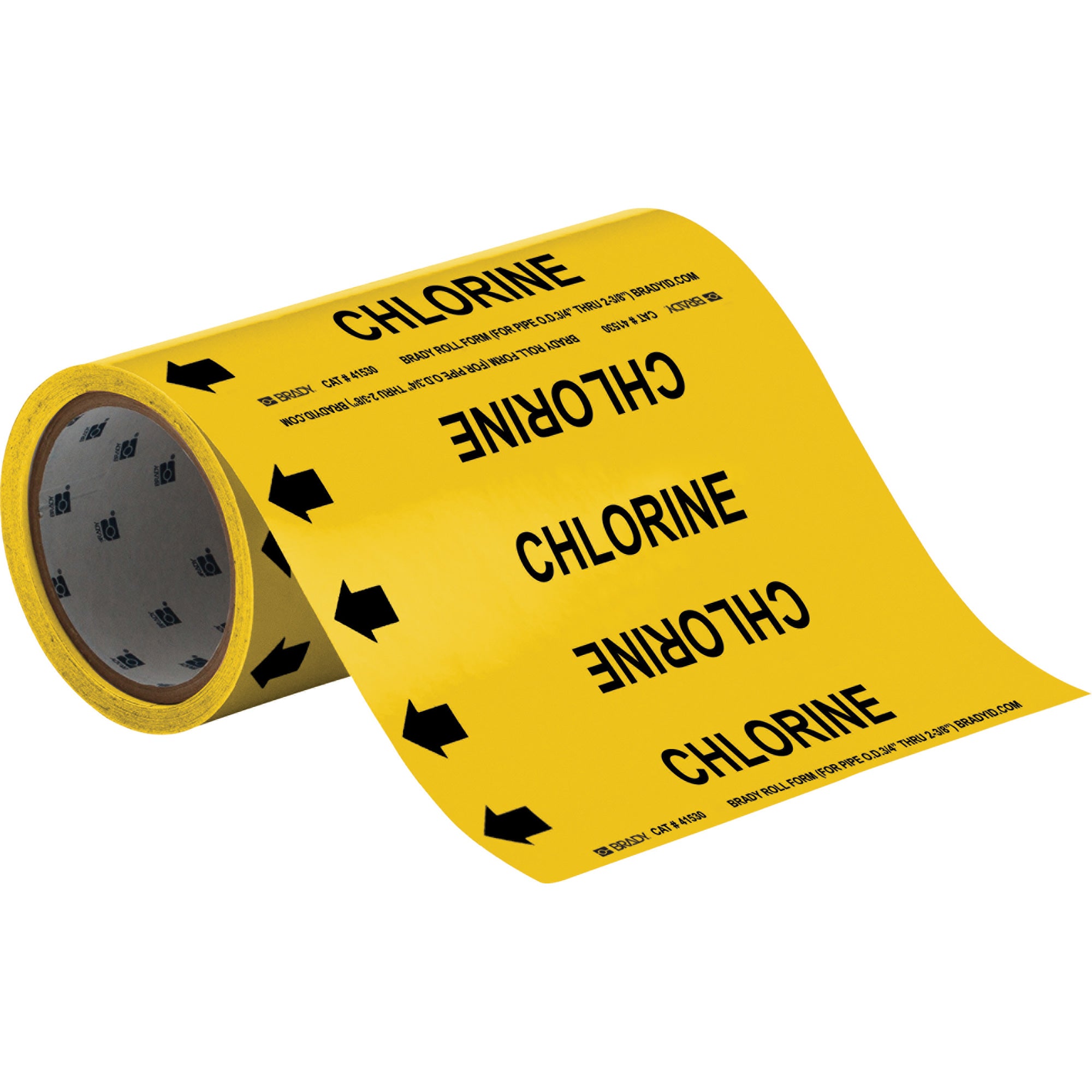 ""Chlorine"" Roll Form Pipe Markers - SAE701