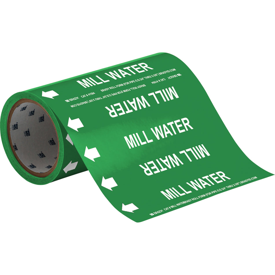 ""Mill Water"" Roll Form Pipe Markers - SAE741