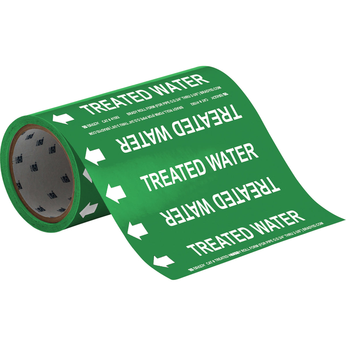 ""Treated Water"" Roll Form Pipe Markers - SAE753