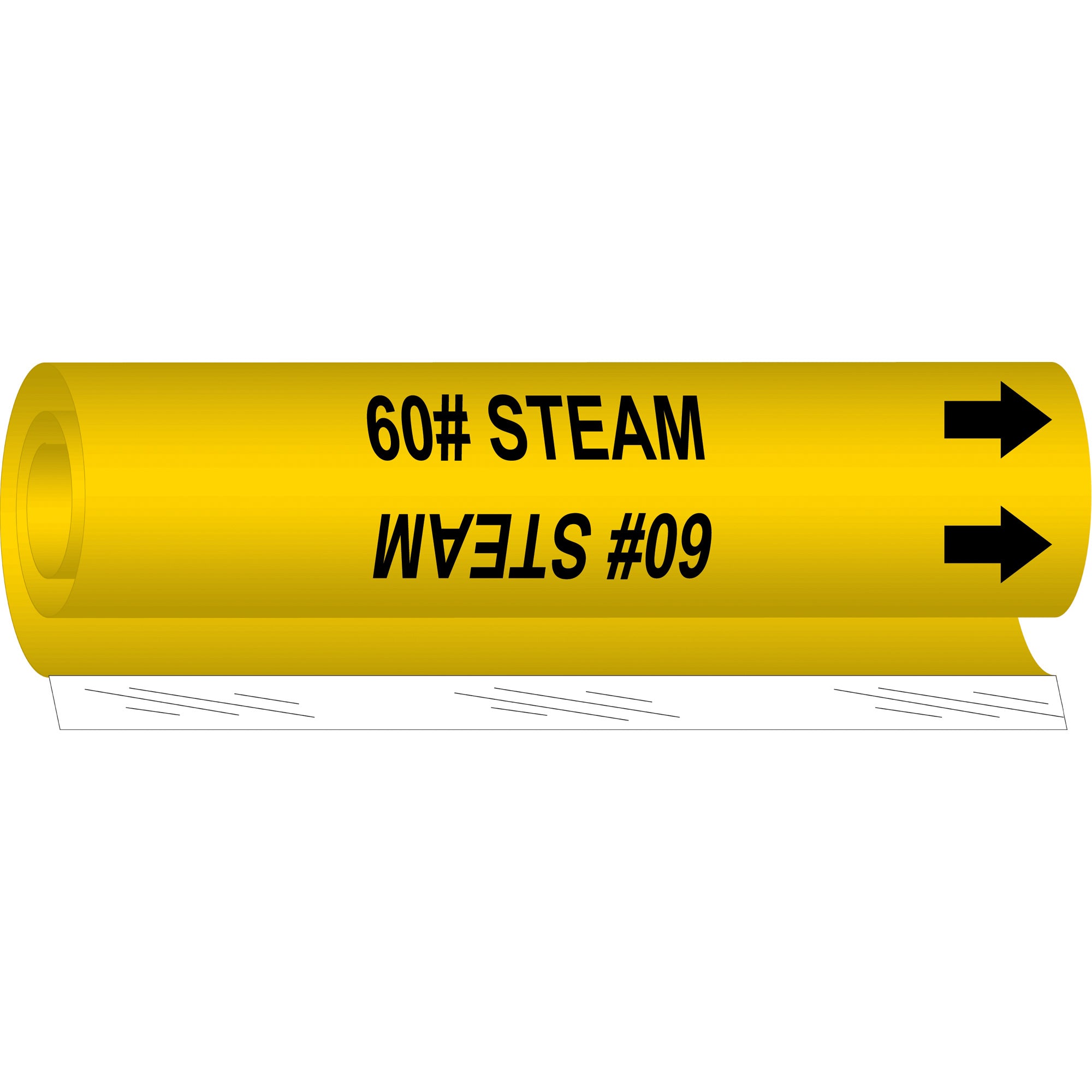 ""60# Steam"" Pipe Marker - SAE816