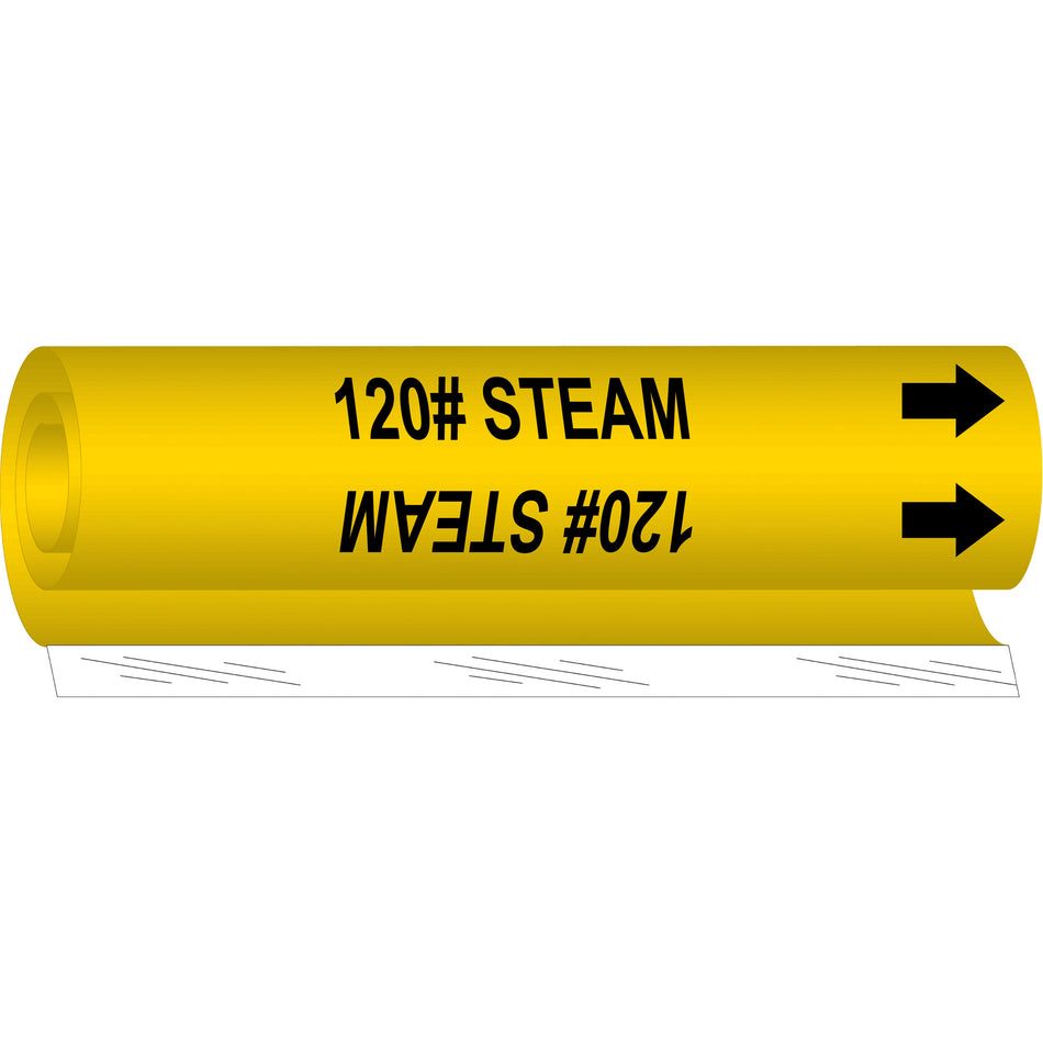 ""120# Steam"" Pipe Marker - SAE832