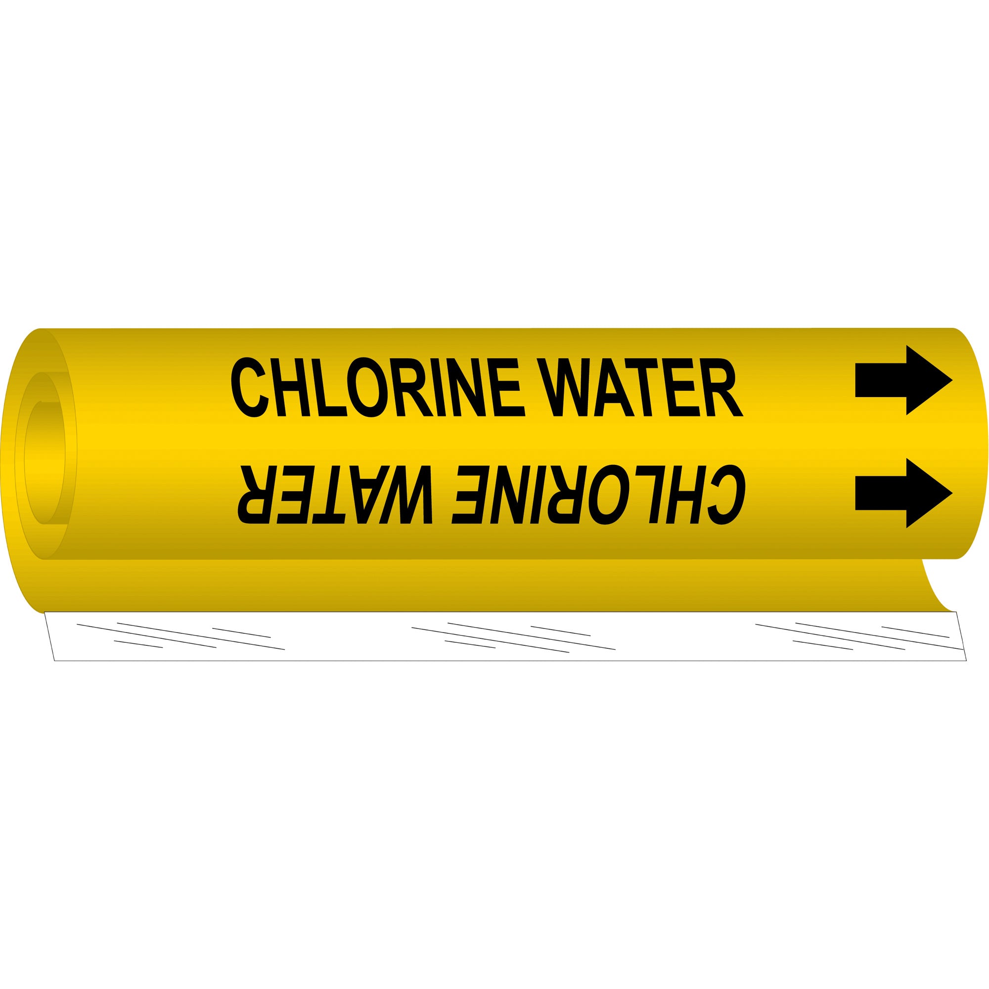 ""Chlorine Water"" Pipe Marker - SAE988