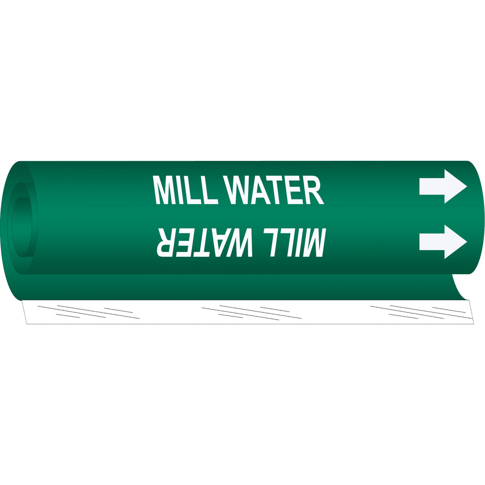 ""Mill Water"" Pipe Marker - SAF275