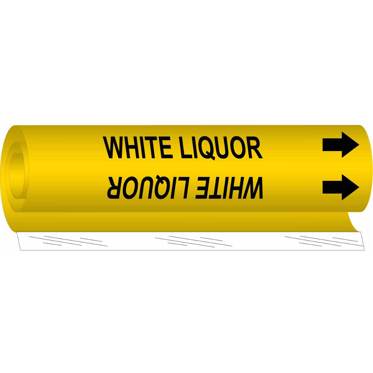 ""White Liquor"" Pipe Marker - SAF524