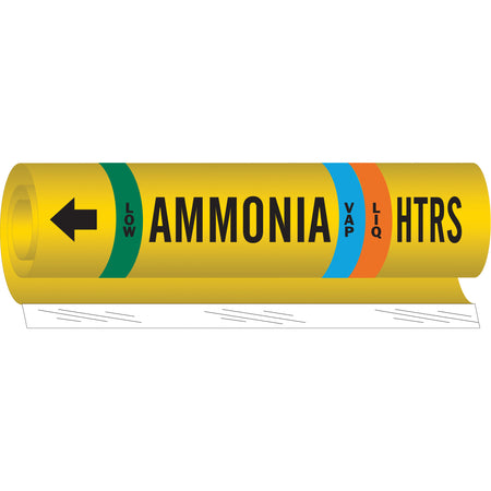 ""HTRS Liq/Vap Ammonia Low"" Ammonia (IIAR) Pipe Marker - SAF546