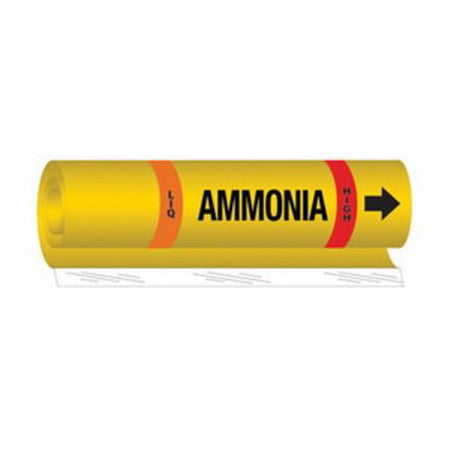 Blank ""Liq Ammonia High"" Ammonia (IIAR) Pipe Marker - SAF576