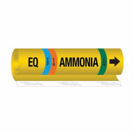 ""EQ Liq/Vap Ammonia Low"" Ammonia (IIAR) Pipe Marker - SAF590