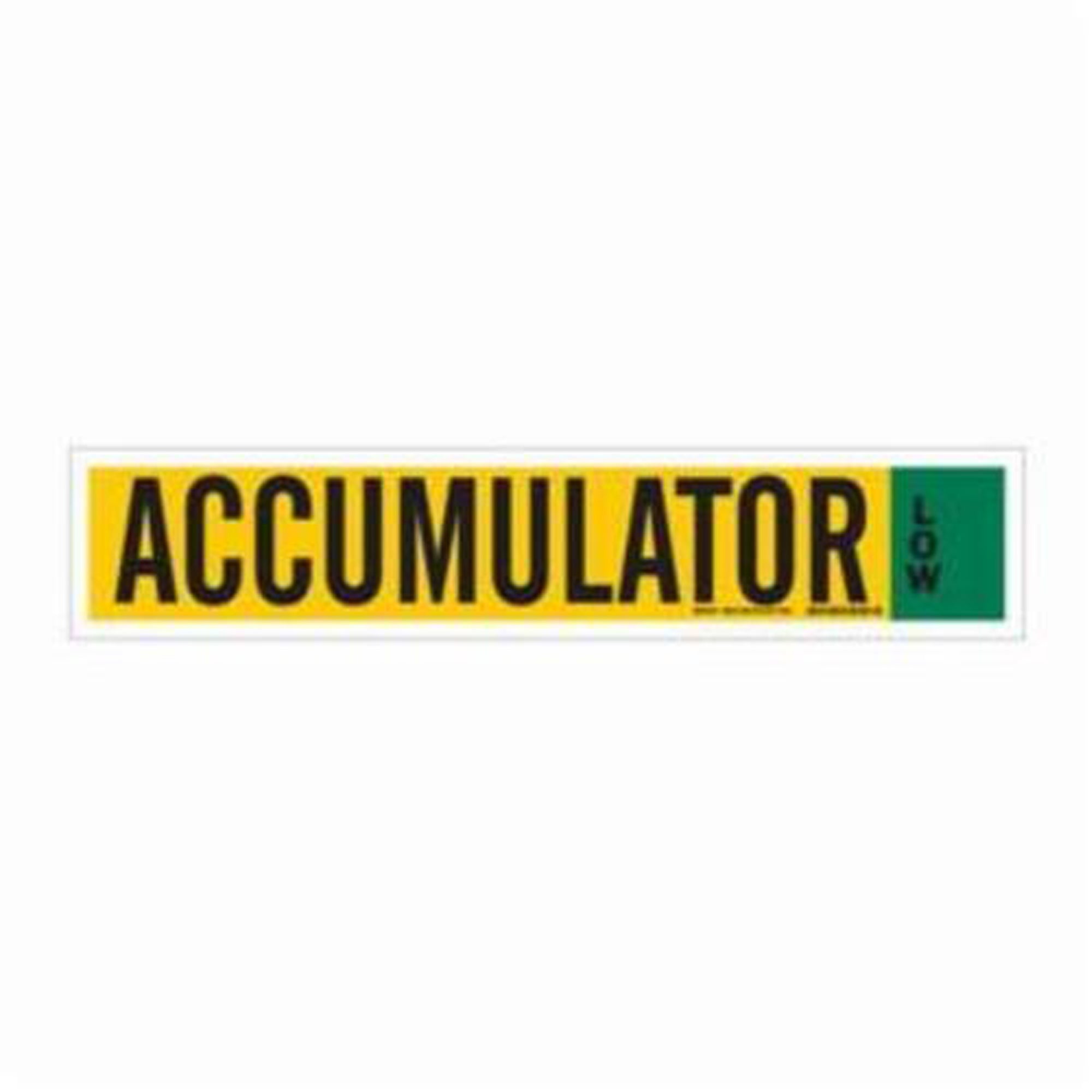 ""Accumulator"" Ammonia (IIAR) Pipe Marker - SAF723