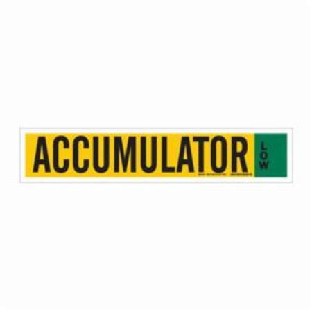 ""Accumulator"" Ammonia (IIAR) Pipe Marker - SAF723