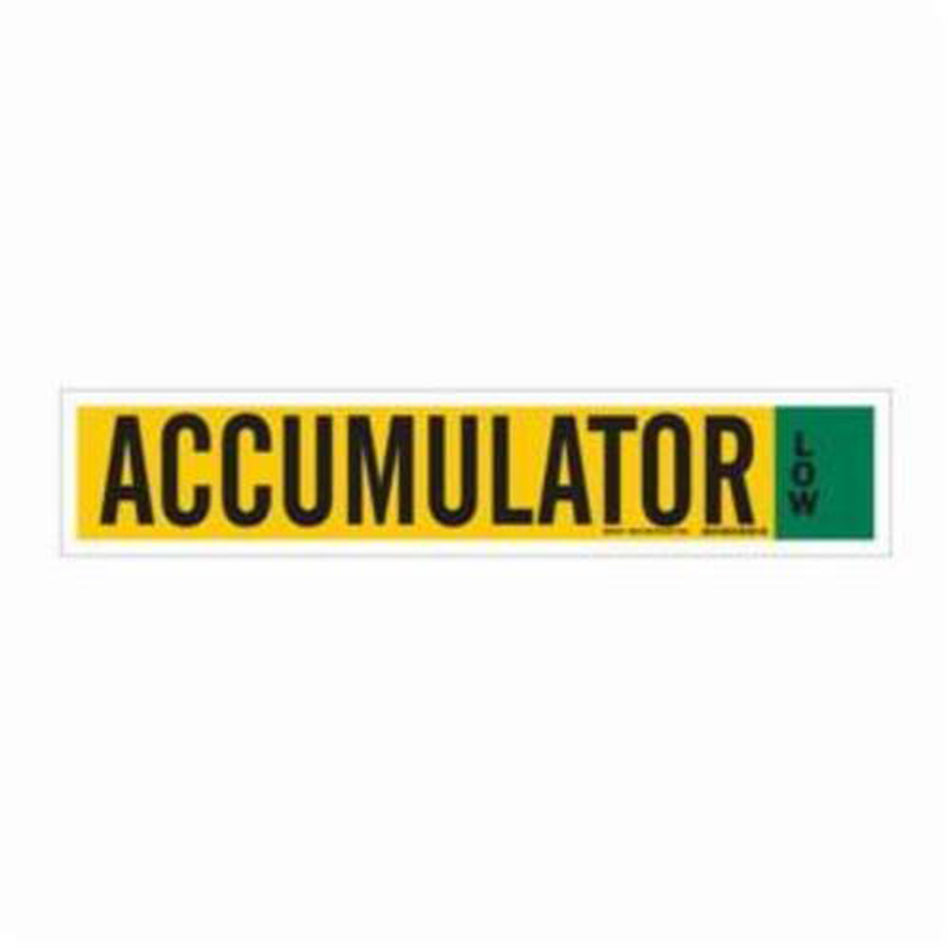 ""Accumulator"" Ammonia (IIAR) Pipe Marker - SAF723