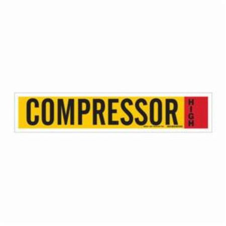 ""Compressor"" Ammonia (IIAR) Pipe Marker - SAF724
