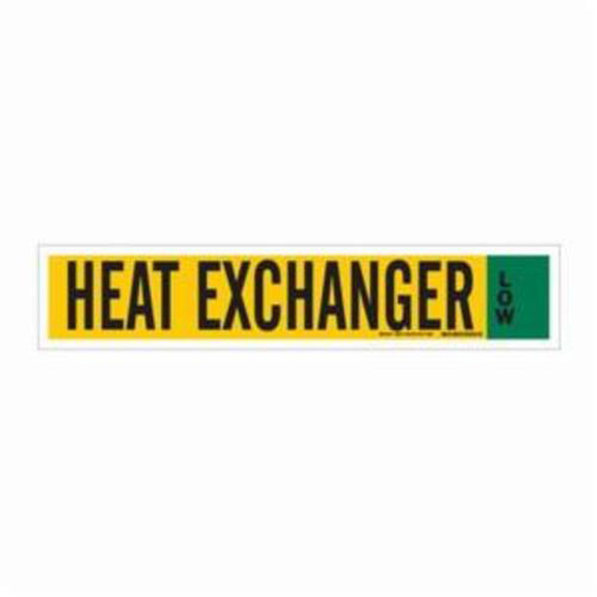 ""Heat Exchanger"" Ammonia (IIAR) Pipe Marker - SAF726