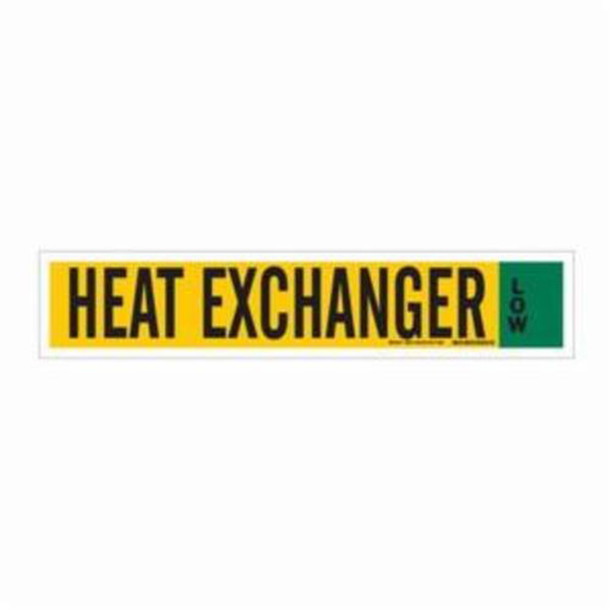 ""Heat Exchanger"" Ammonia (IIAR) Pipe Marker - SAF726