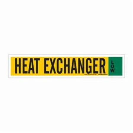 ""Heat Exchanger"" Ammonia (IIAR) Pipe Marker - SAF726