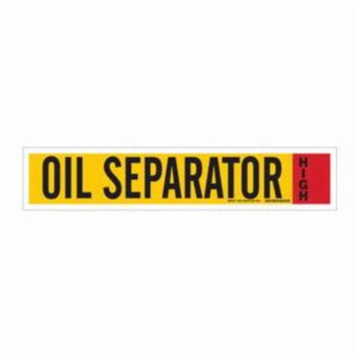 ""Oil Separator"" Ammonia (IIAR) Pipe Marker - SAF732
