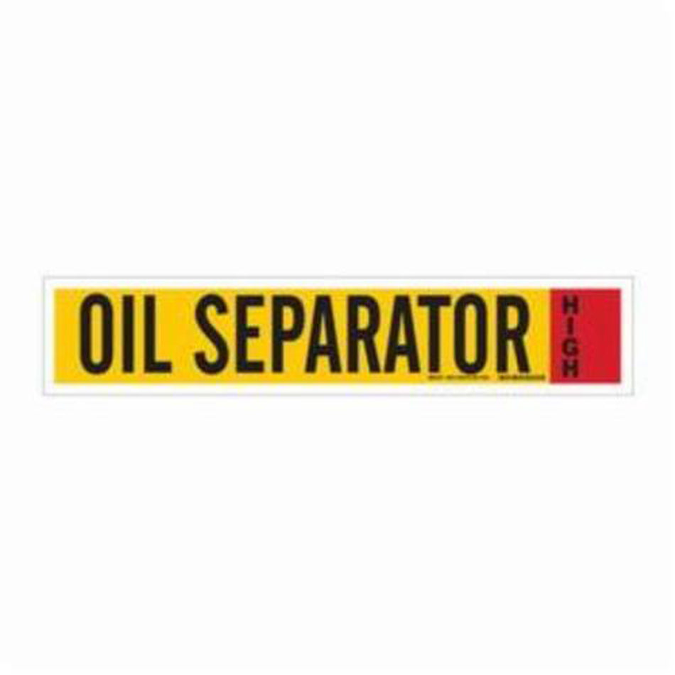 ""Oil Separator"" Ammonia (IIAR) Pipe Marker - SAF732