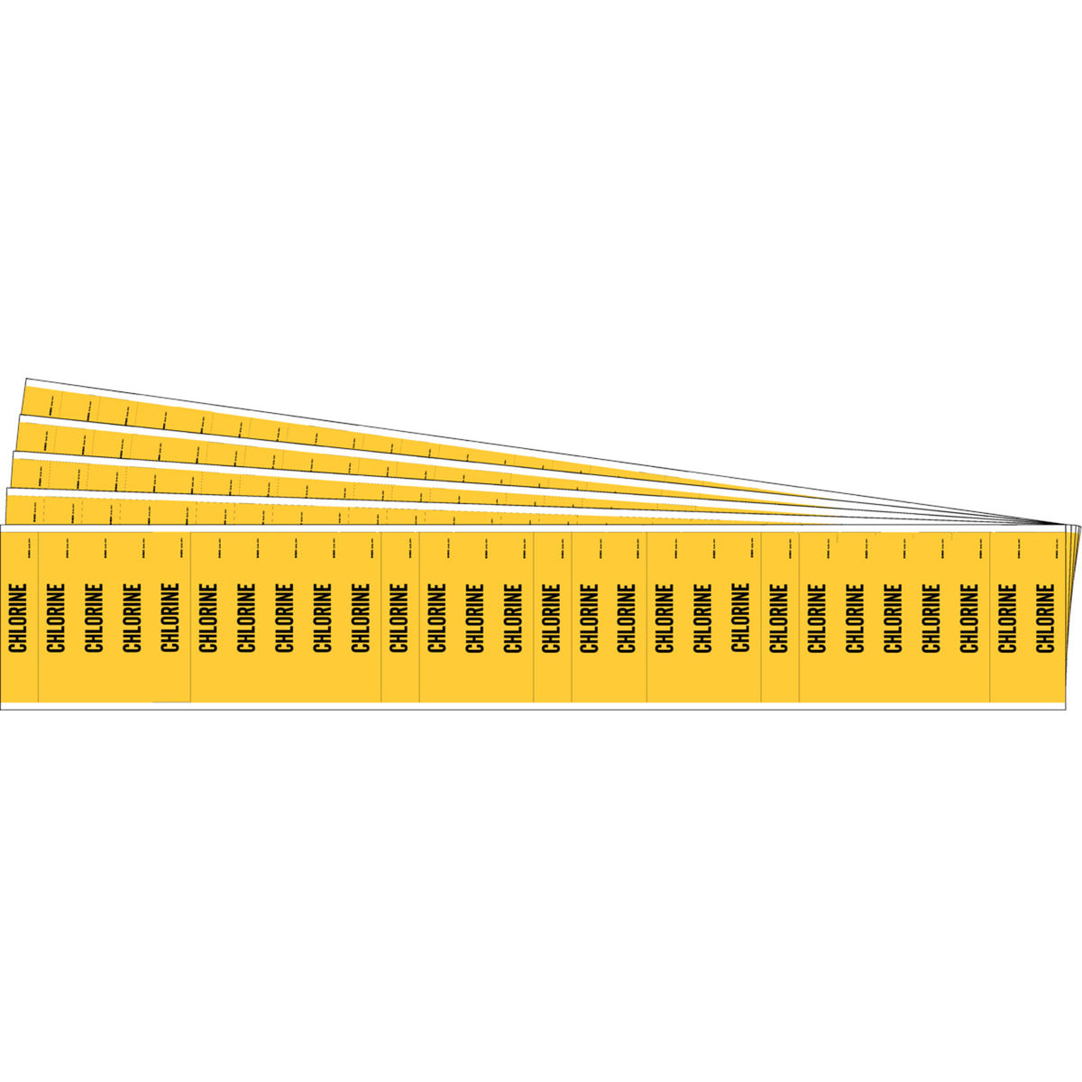 ""Chlorine"" Semi-Conductor & Chemical Pipe Markers - SAF755