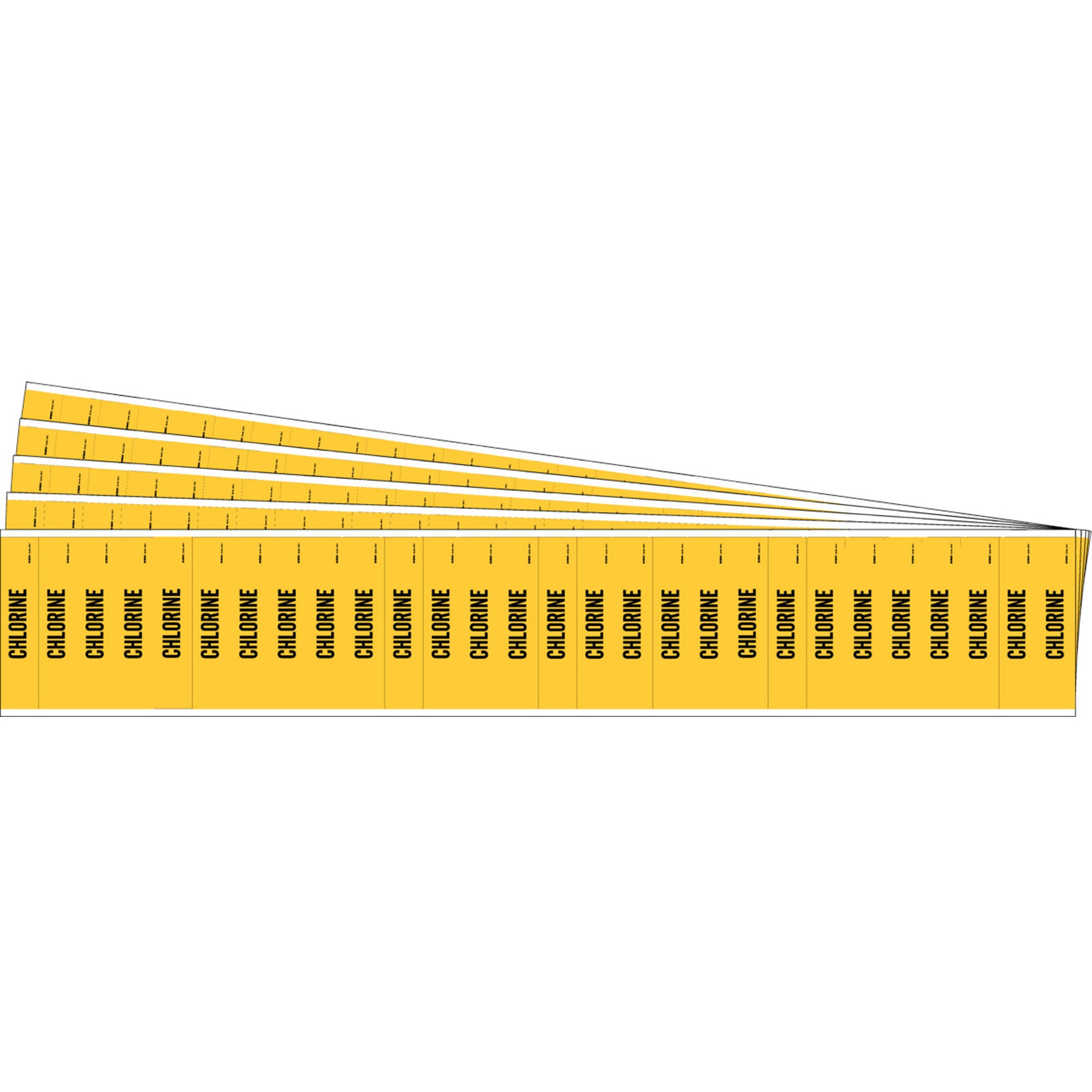 ""Chlorine"" Semi-Conductor & Chemical Pipe Markers - SAF755