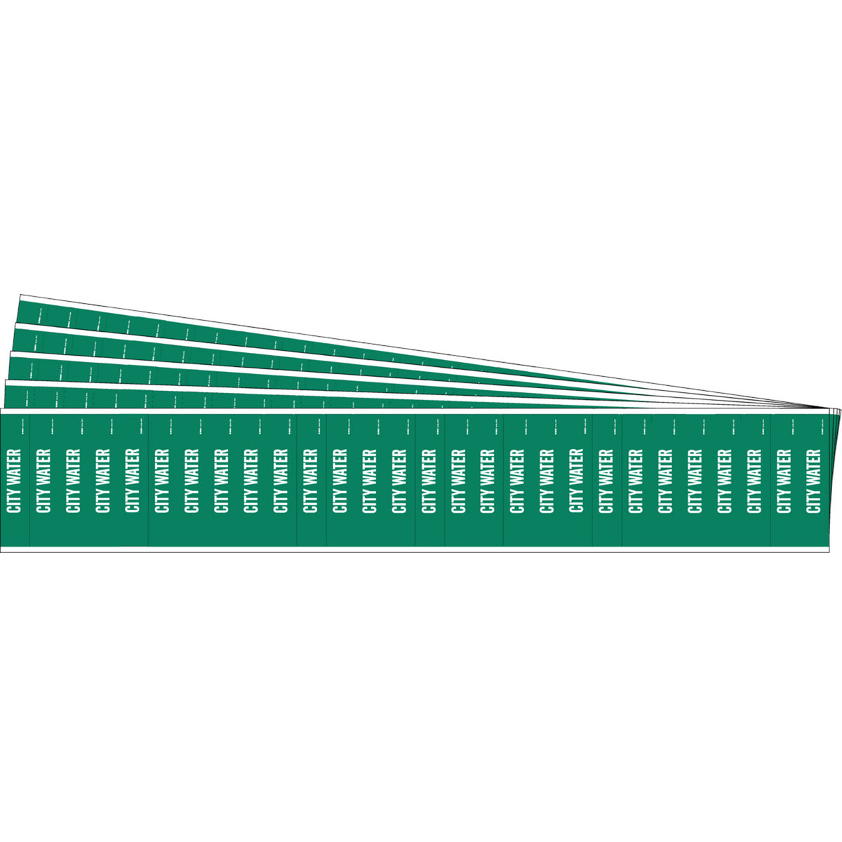 ""City Water"" Semi-Conductor & Chemical Pipe Markers - SAF756