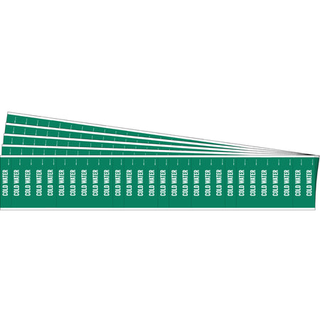 ""Cold Water"" Semi-Conductor & Chemical Pipe Markers - SAF757