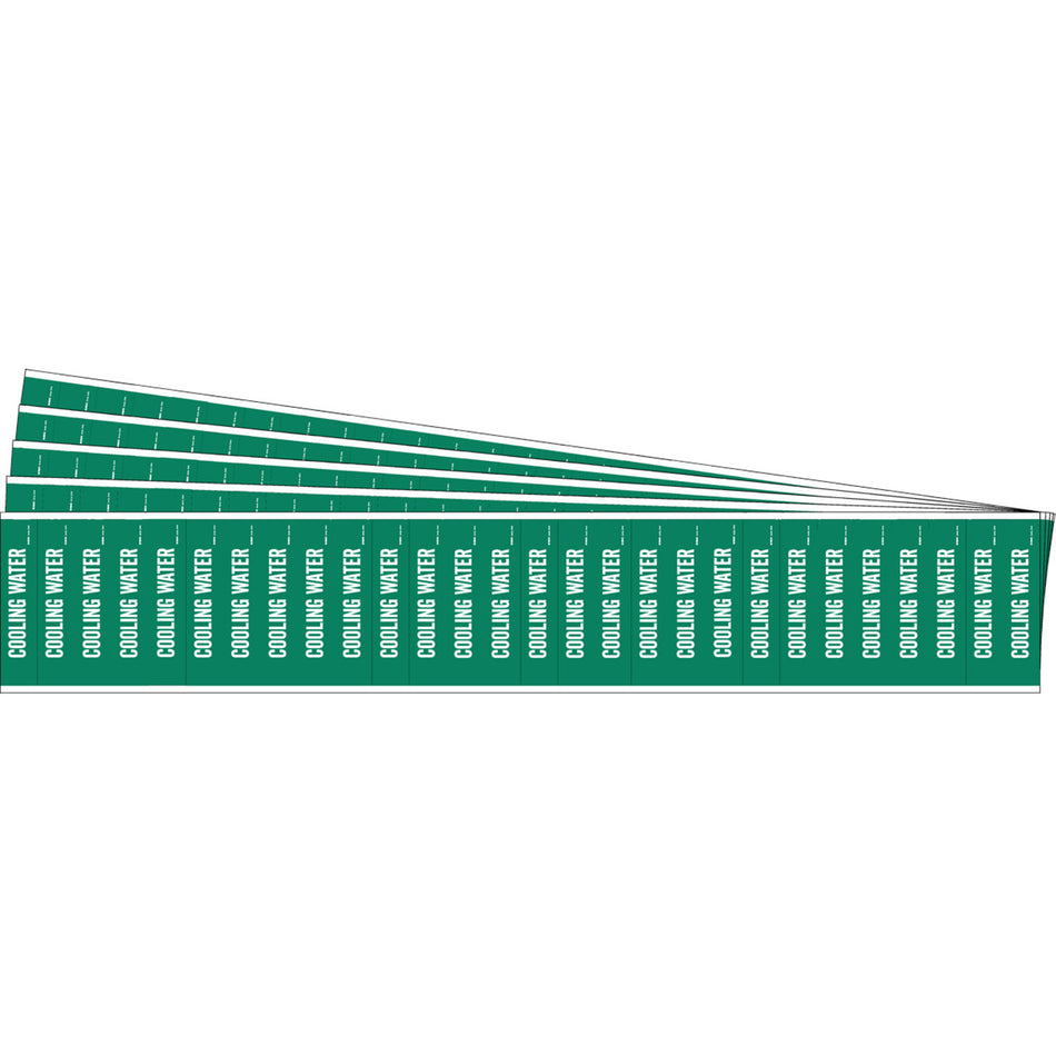 ""Cooling Water"" Semi-Conductor & Chemical Pipe Markers - SAF759