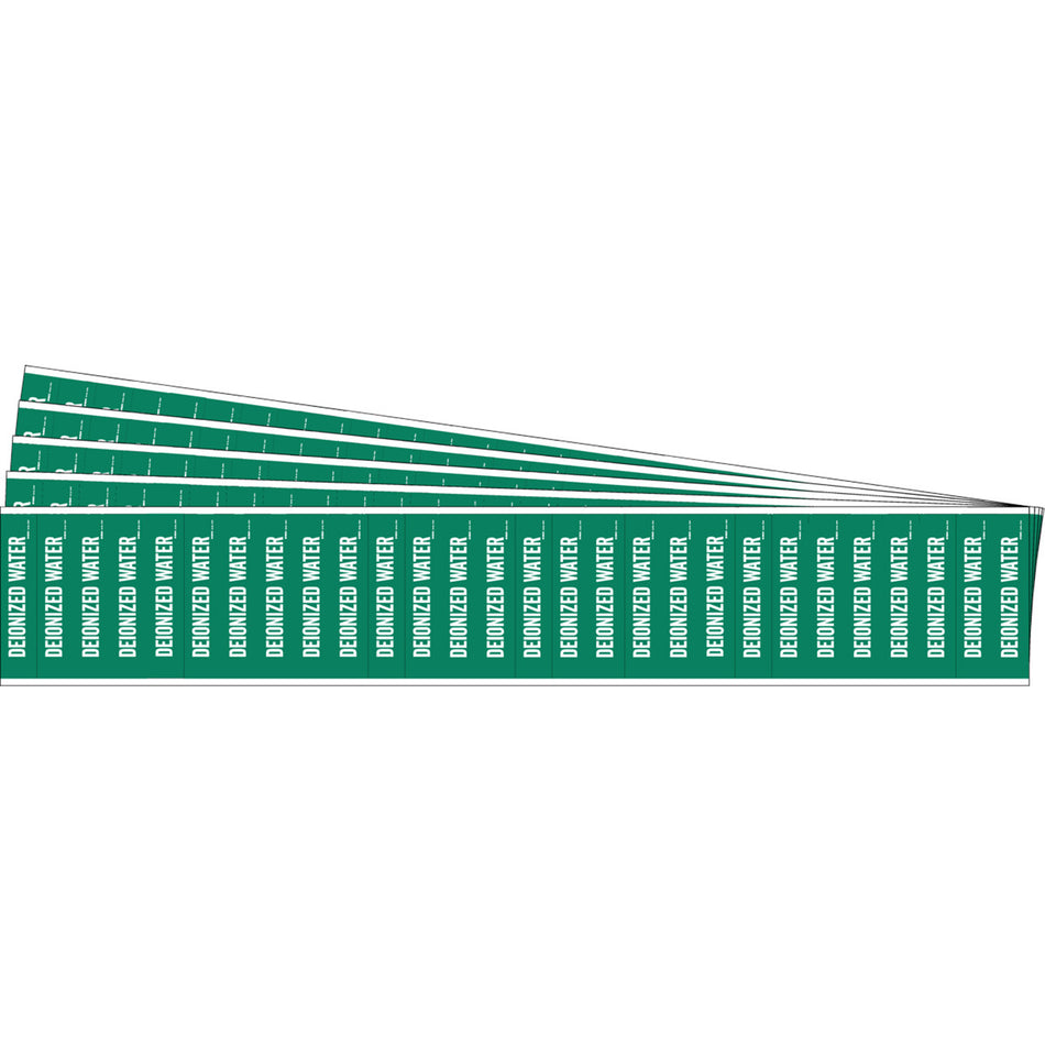 ""Deionized Water"" Semi-Conductor & Chemical Pipe Markers - SAF761