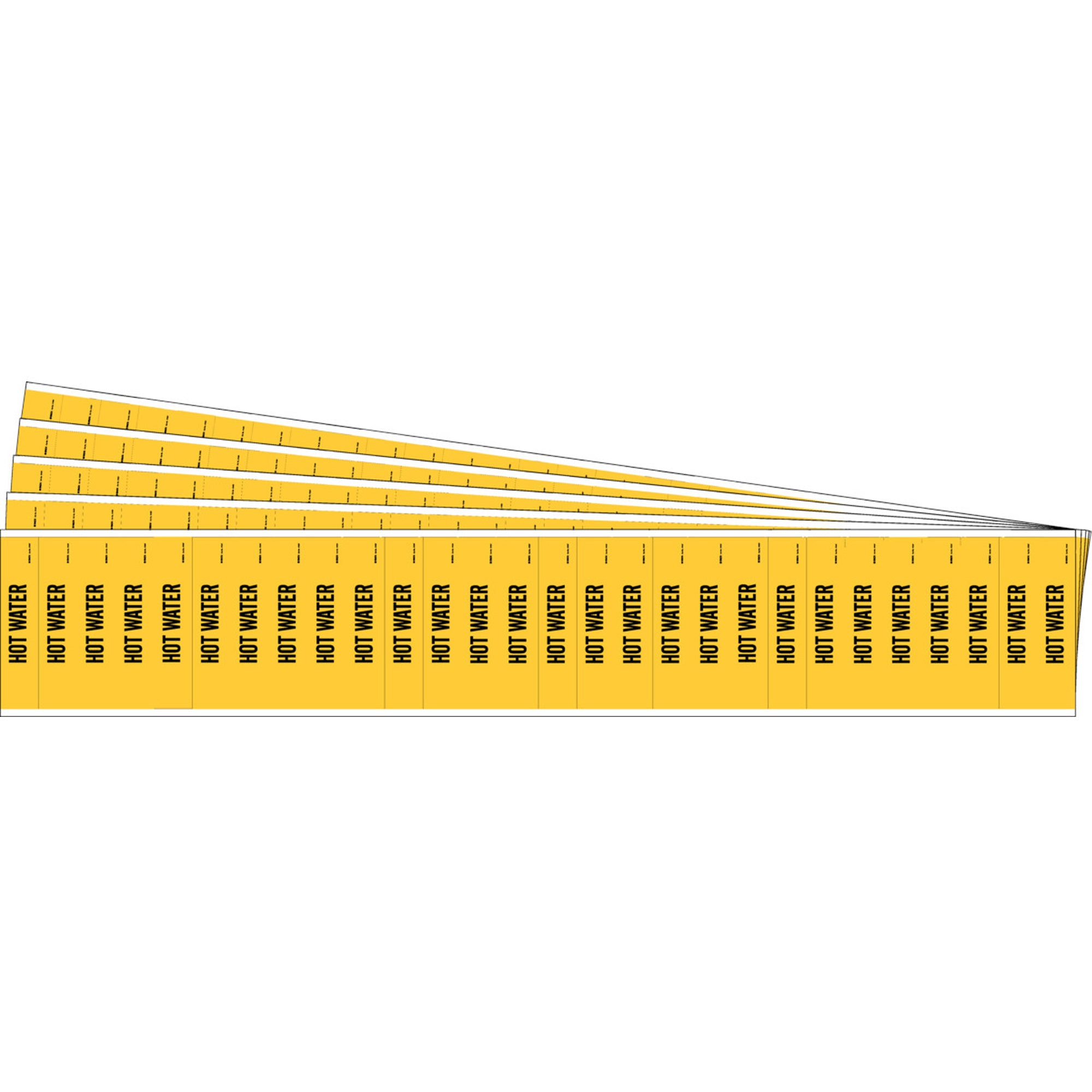 ""Hot Water"" Semi-Conductor & Chemical Pipe Markers - SAF769