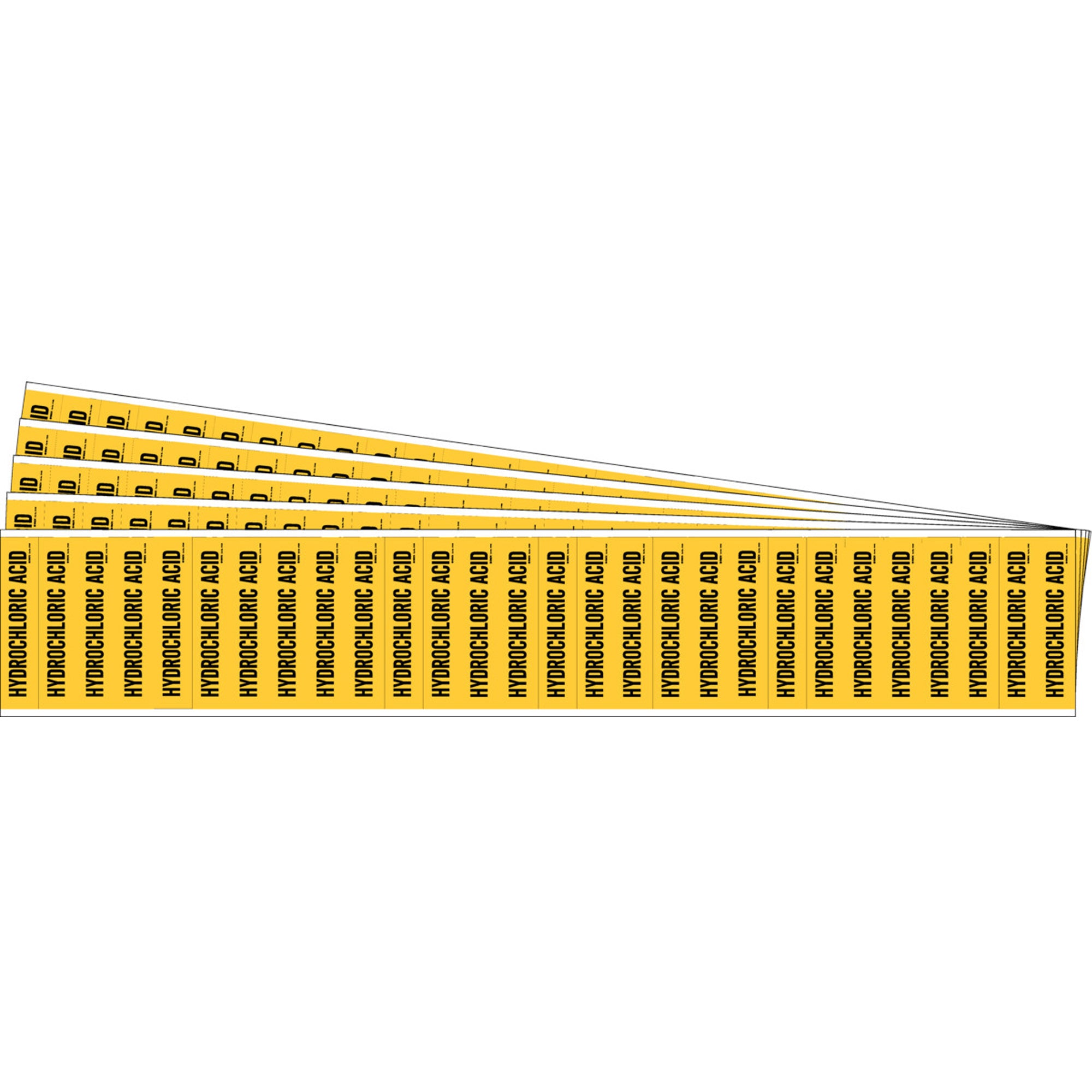 ""Hydrochloric Acid"" Semi-Conductor & Chemical Pipe Markers - SAF770