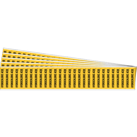""Hydrochloric Acid"" Semi-Conductor & Chemical Pipe Markers - SAF770