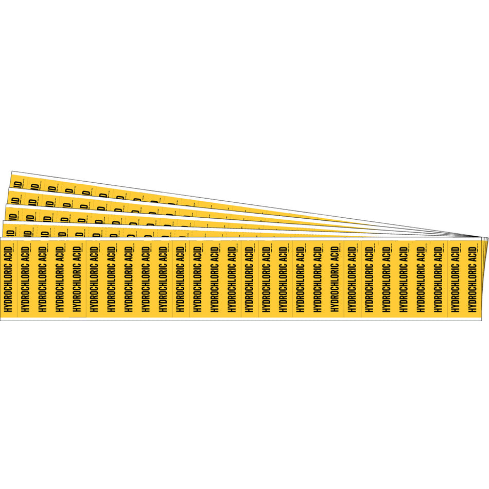 ""Hydrochloric Acid"" Semi-Conductor & Chemical Pipe Markers - SAF770