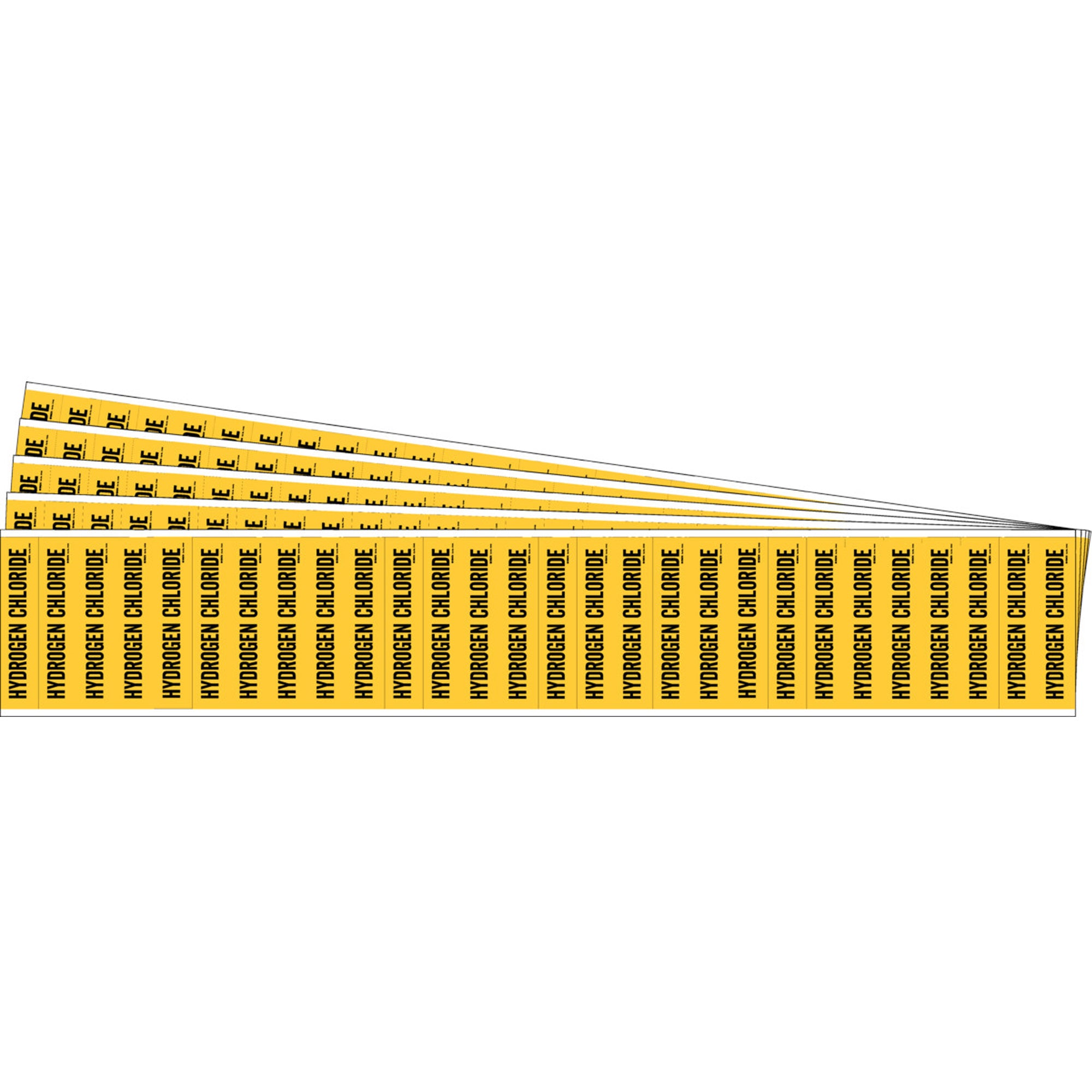 ""Hydrogen Chloride"" Semi-Conductor & Chemical Pipe Markers - SAF772