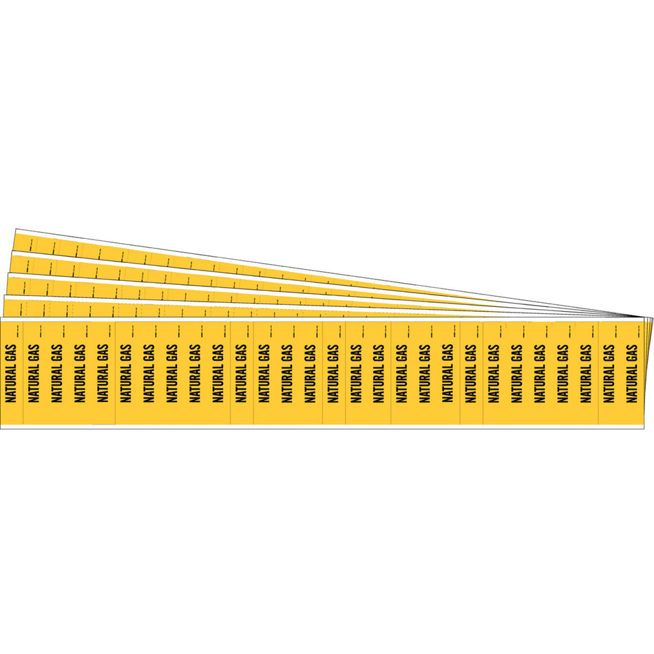 ""Natural Gas"" Semi-Conductor & Chemical Pipe Markers - SAF774