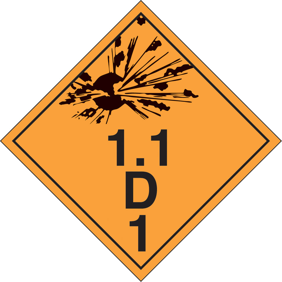 Explosive Materials TDG Placards - SAH455