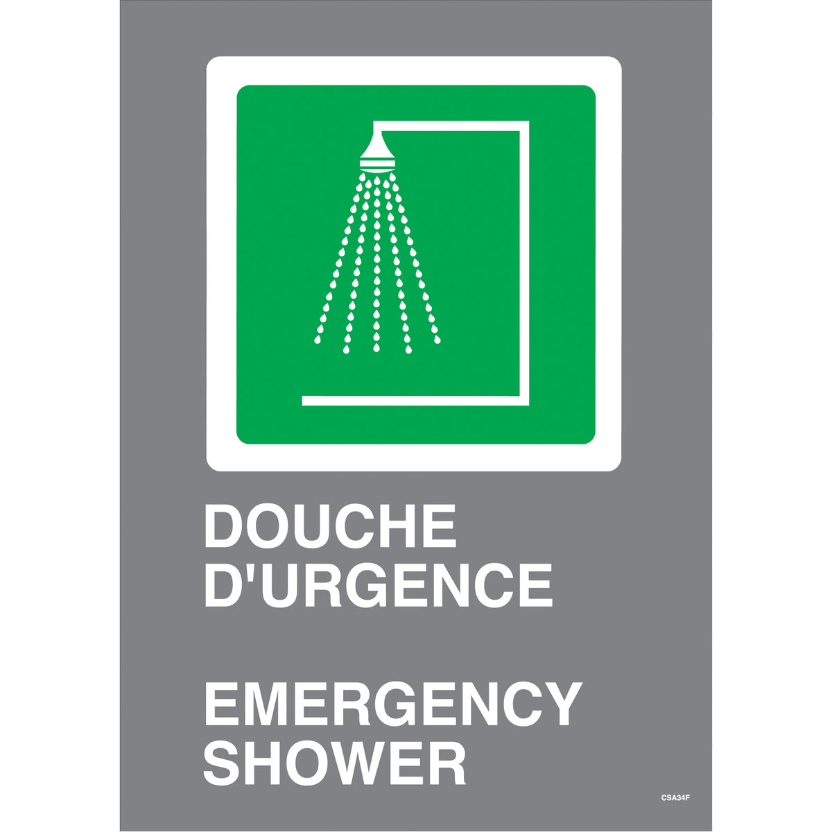 Douche d'urgence / Emergency Shower CSA Standard Safety Sign - SAI722