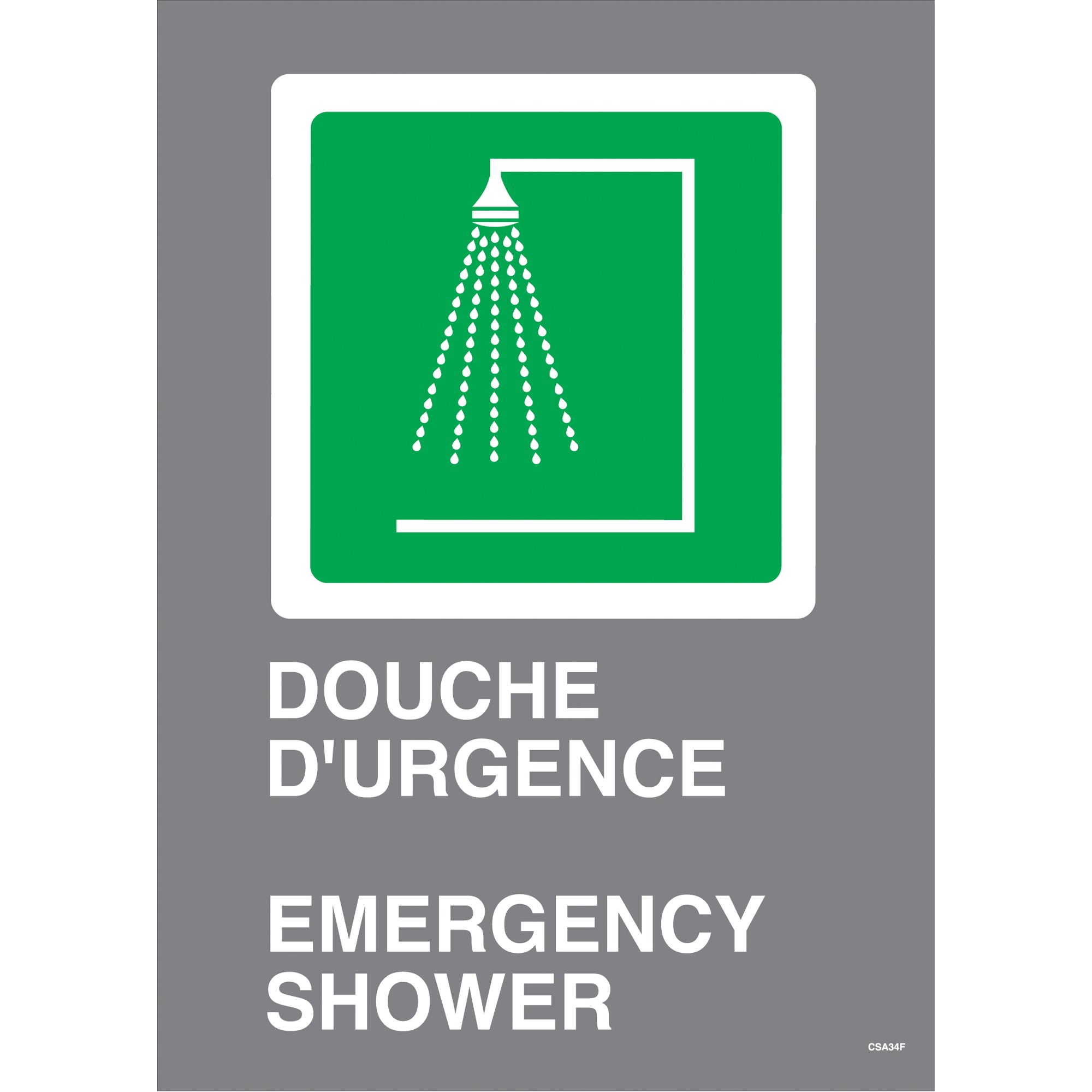 Douche d'urgence / Emergency Shower CSA Standard Safety Sign - SAI722