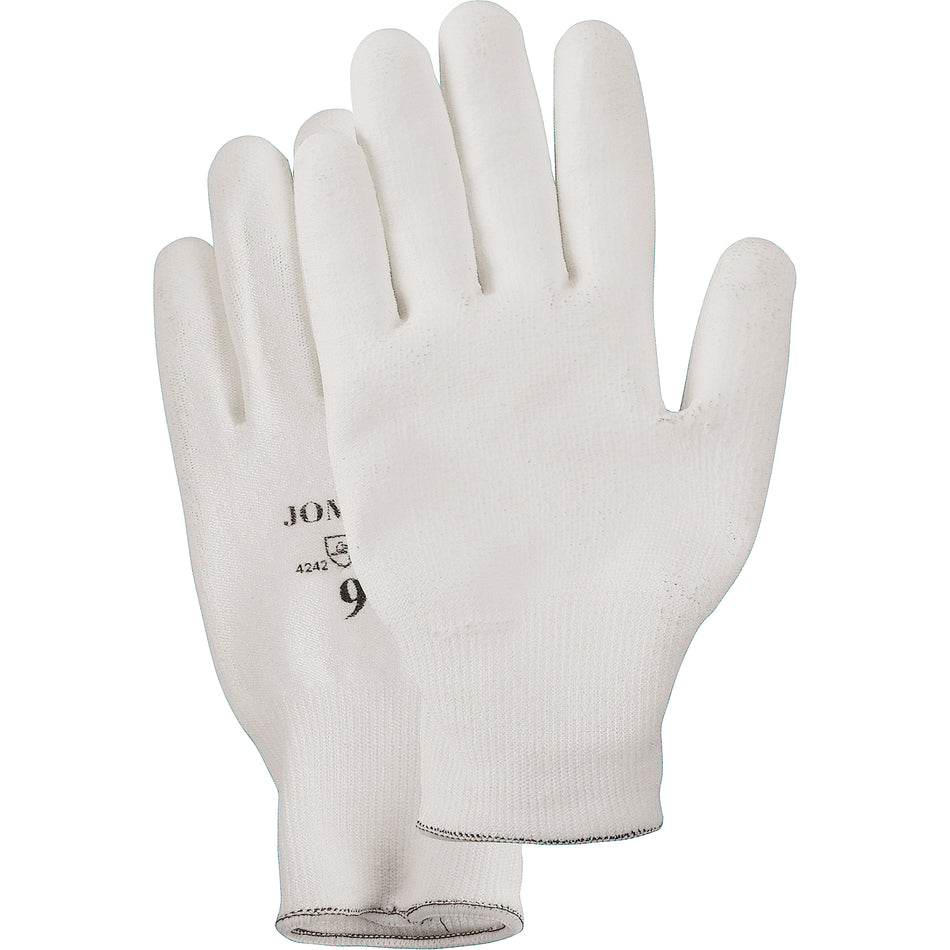 White Knit Palm Coated Gloves - SAJ773