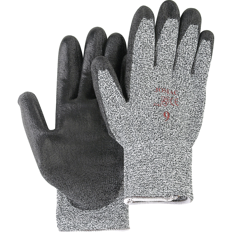 Salt & Pepper Knit Gloves With Black Palm Coating - SAN298