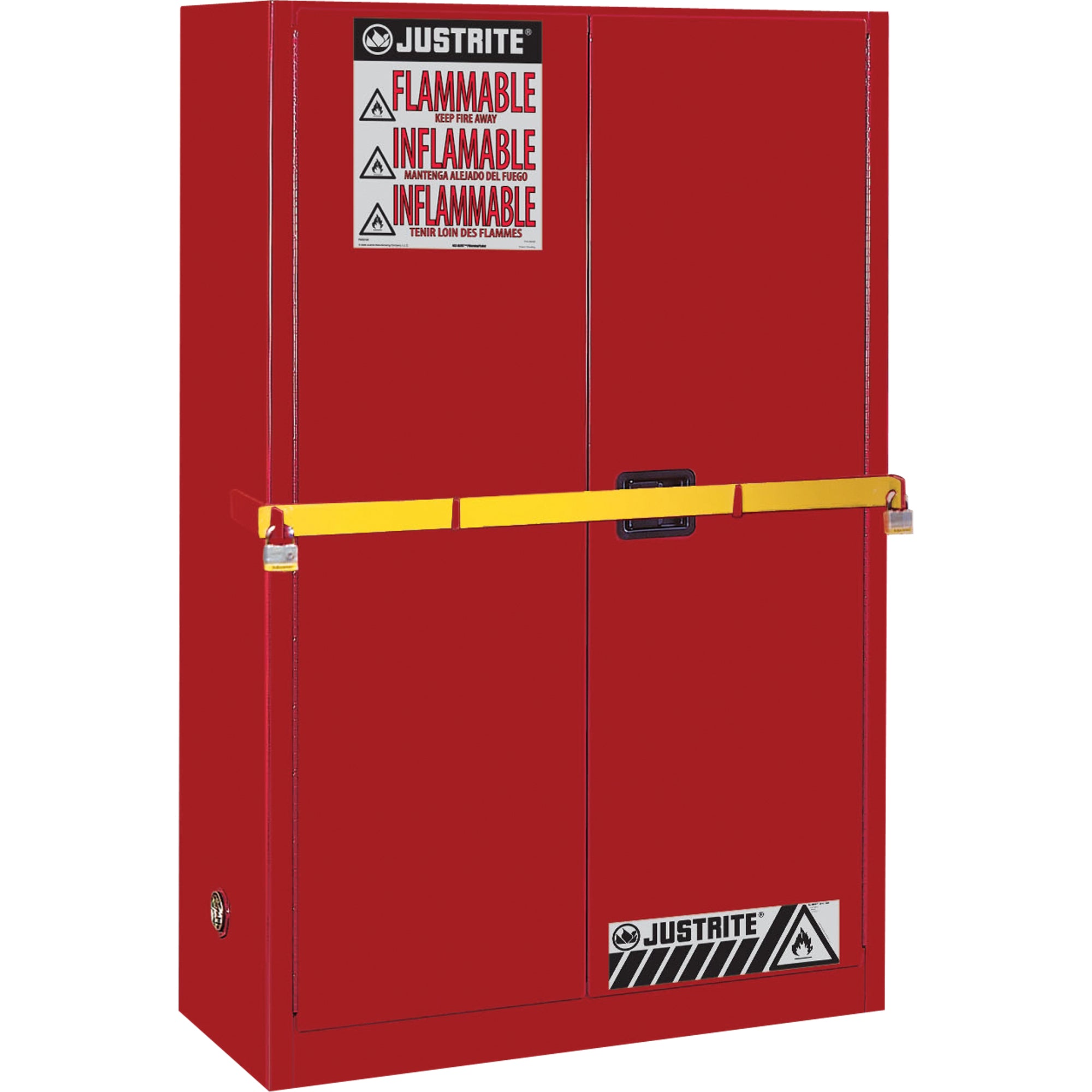 High Security Flammables Safety Cabinet with Steel Bar - SAN580