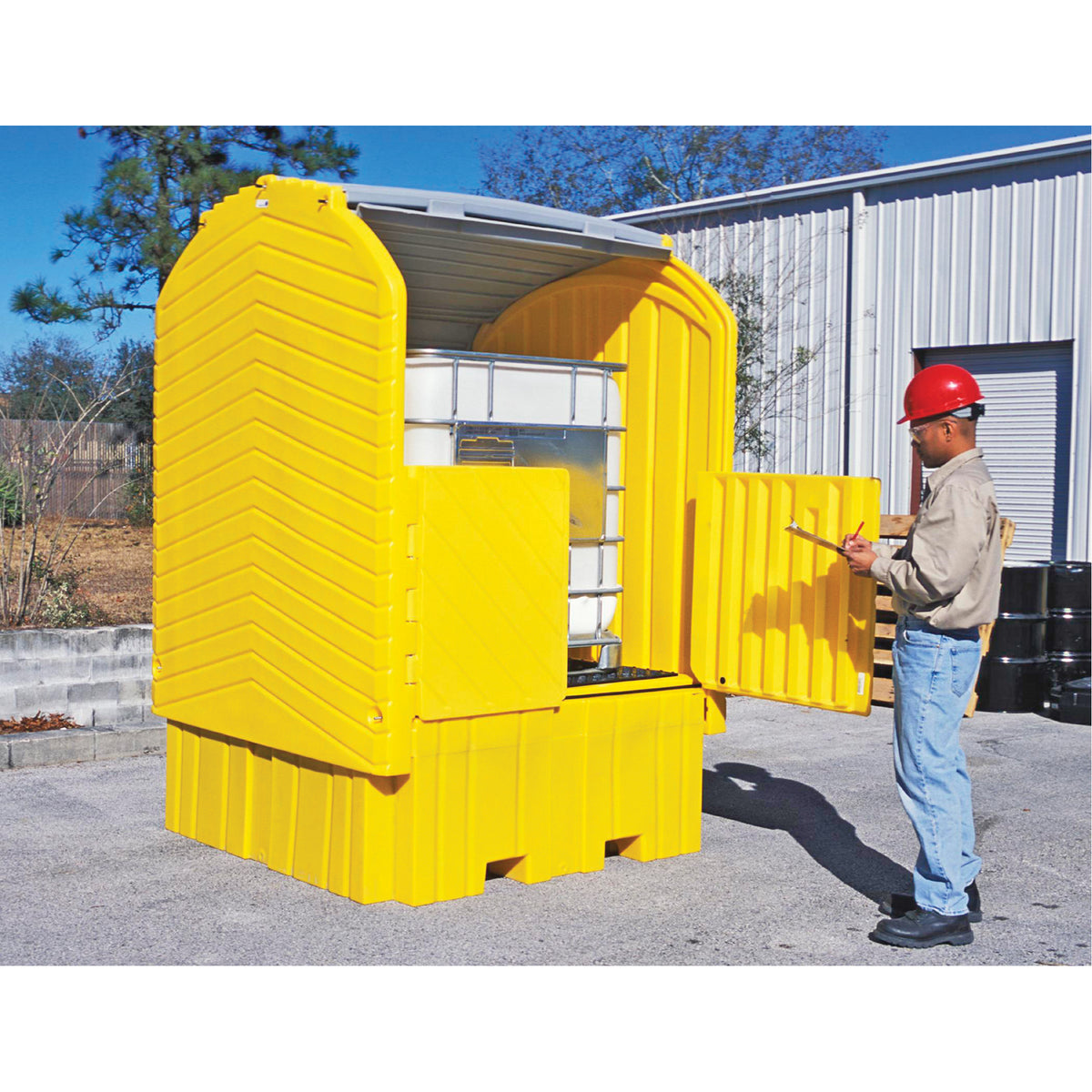 Ultra-IBC Hard Top®Spill Pallet With Drain - SAP079
