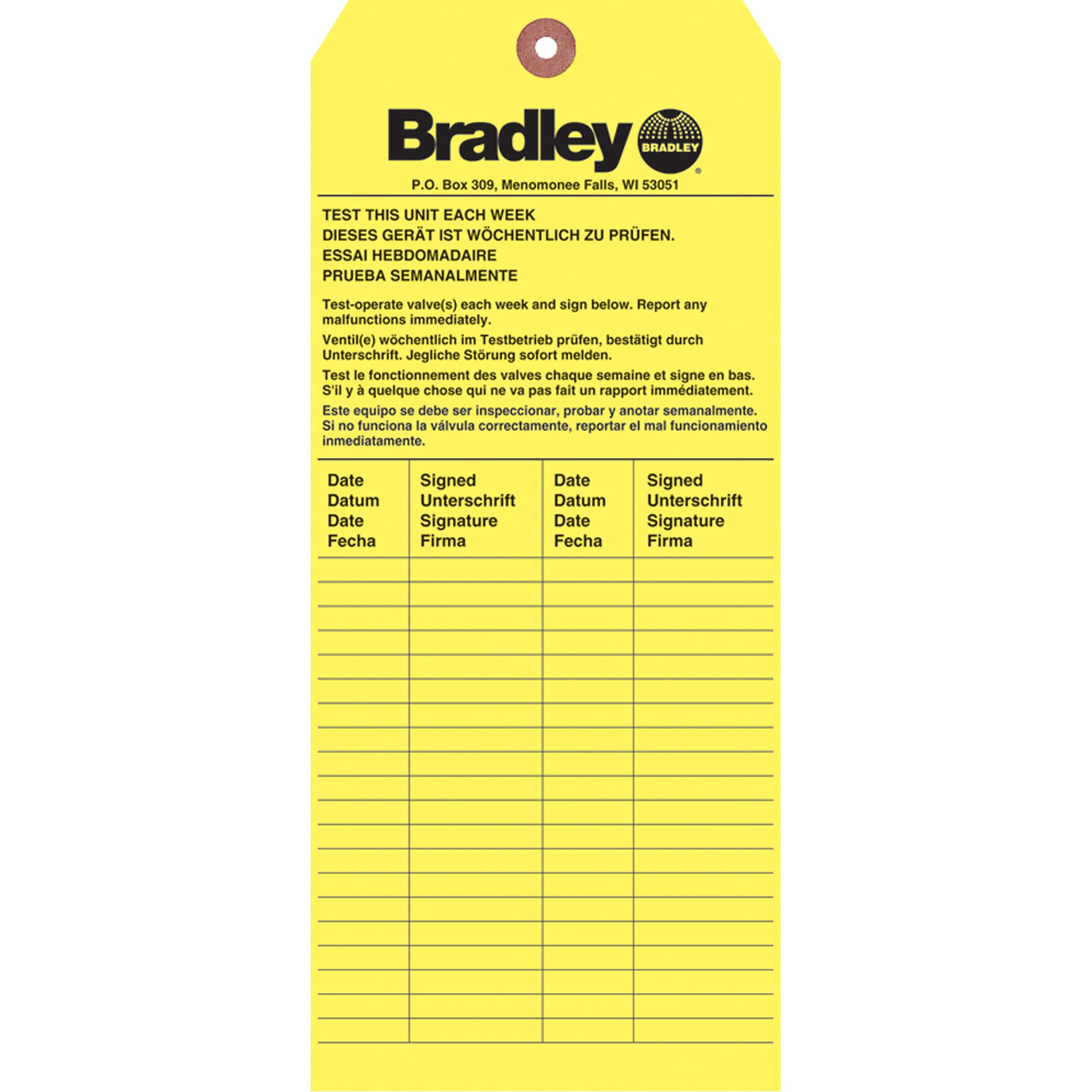 Inspection Tag - SAQ292