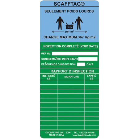 ScaffTag® Heavy-Duty ""Ready For Use"" Inserts - SAS081