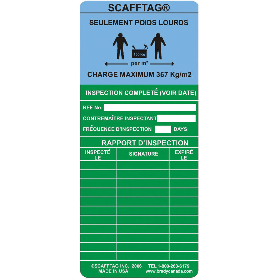 ScaffTag® Heavy-Duty ""Ready For Use"" Inserts - SAS081