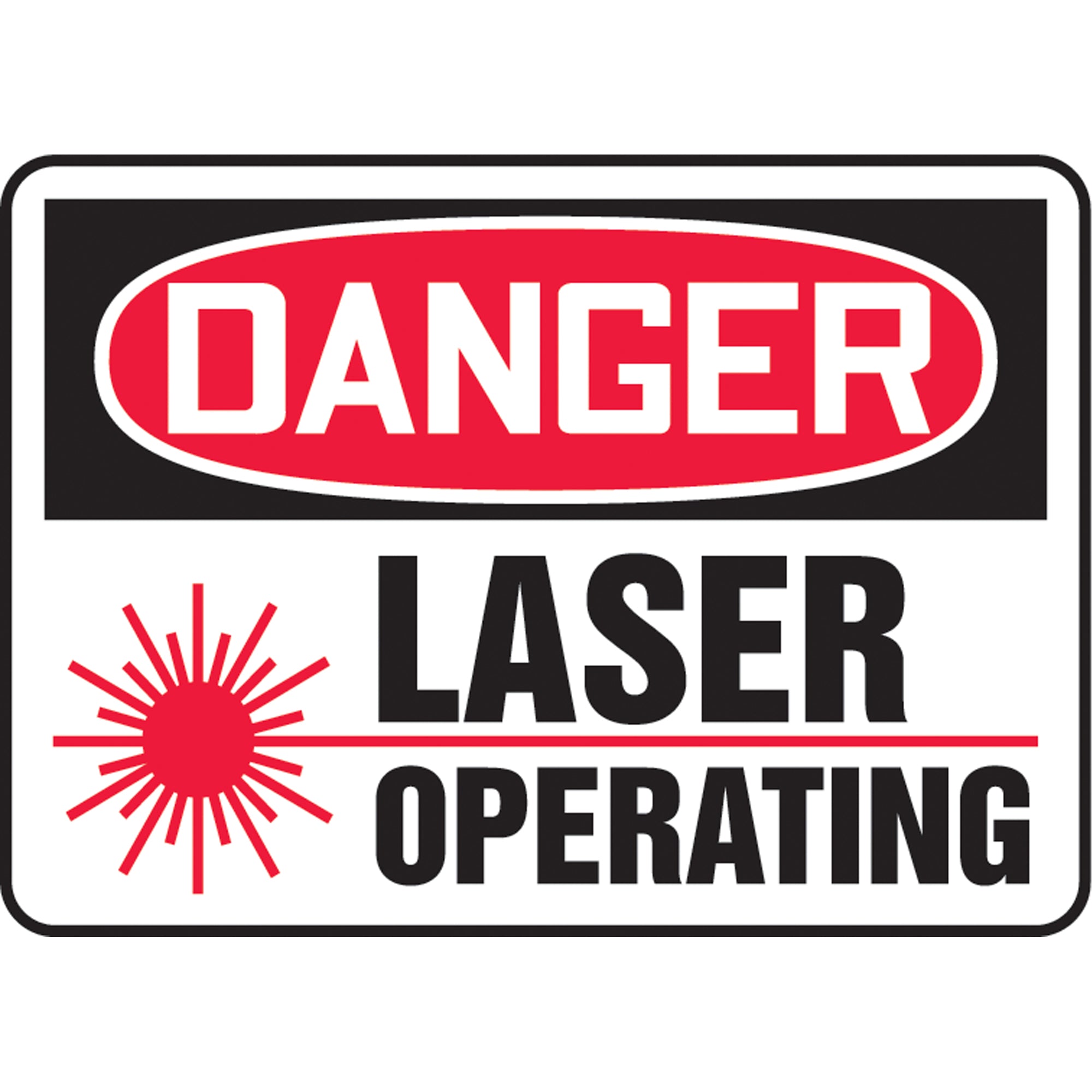 ""Laser Operating"" Sign - SAS822