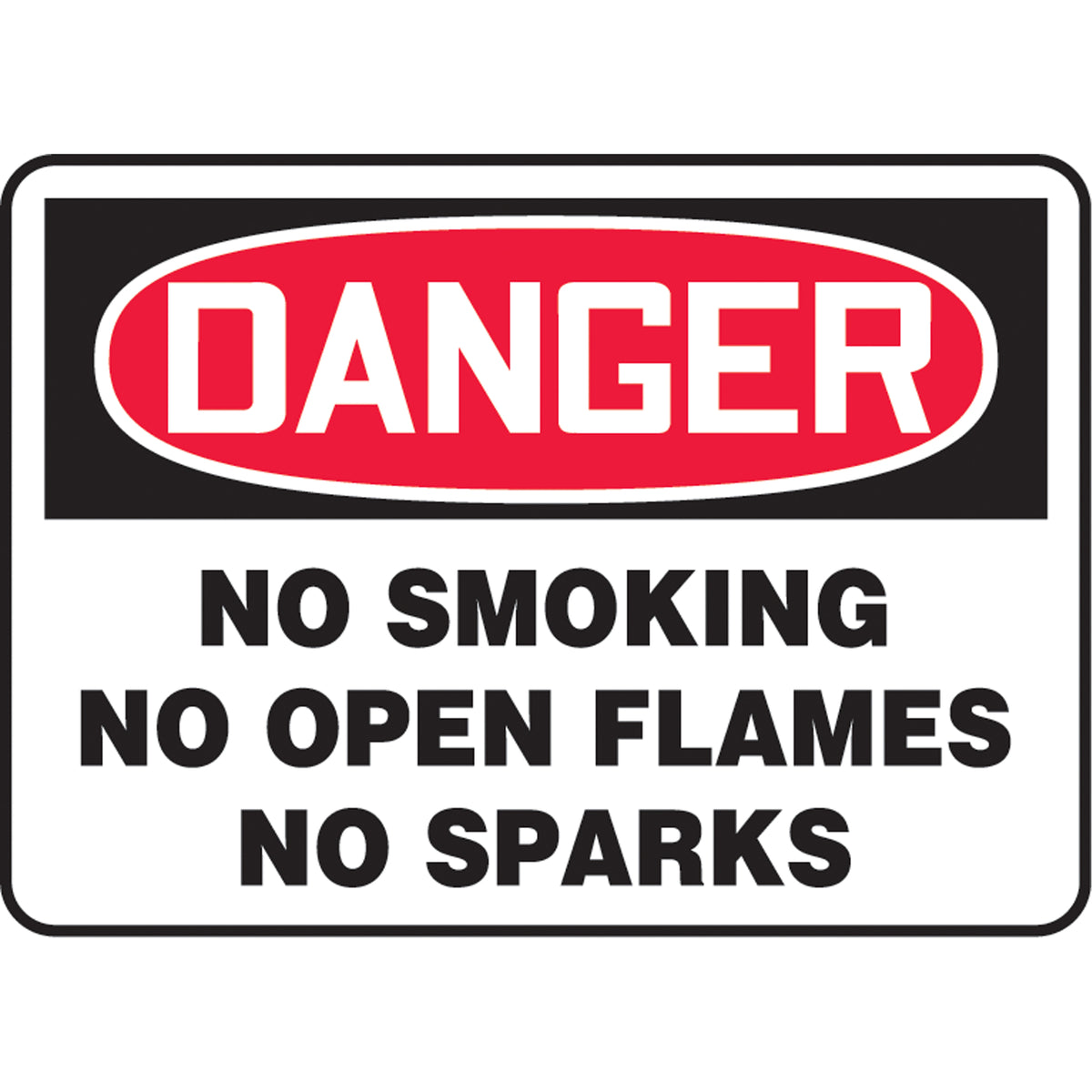 ""No Smoking, No Open Flames, No Sparks"" Sign - SAS935