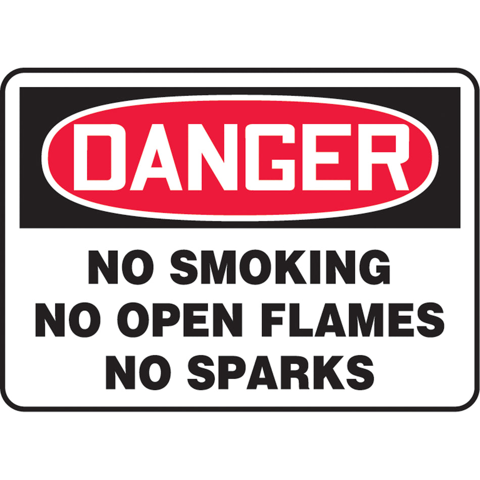 ""No Smoking, No Open Flames, No Sparks"" Sign - SAS935