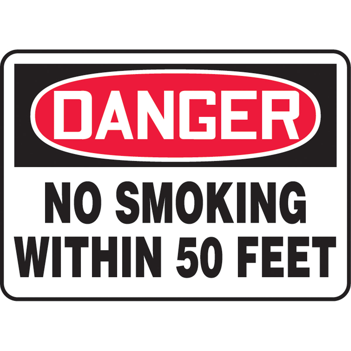""No Smoking Within 50 Feet"" Sign - SAS953