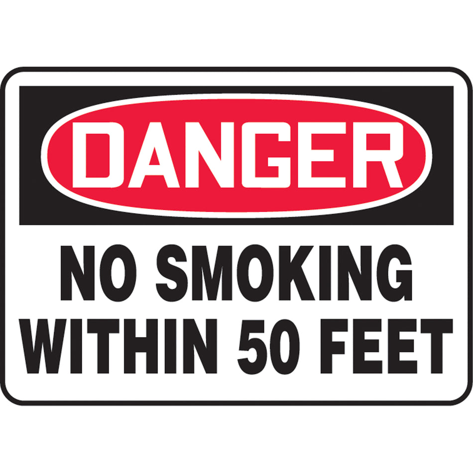 ""No Smoking Within 50 Feet"" Sign - SAS953